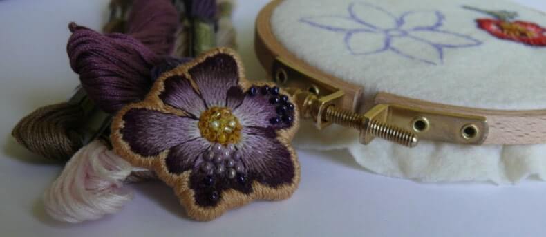 Cosmea brooch